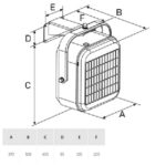 Aérotherme mural monophasé 3 kW 350 m³/h, IP24, vue complémentaire 1