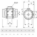 Ventilateur de gaine Mixvent 3 vitesses N8, IP44, vue complémentaire 1