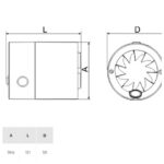 Ventilateur d'extraction axial 100 mm 230 V, IP44, vue complémentaire 1