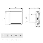 Ventilateur de salle de bains EcoAir Design hygroréglable, finition blanc, vue complémentaire 1