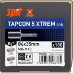 Vis béton Tapcon 6x35 avec tige M8/M10, en Acier zingué, vue complémentaire 1
