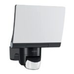 Projecteur LED extérieur avec détecteur PIR noir, configuration visible, vue complémentaire 1