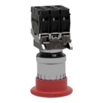 Bouton d'arrêt d'urgence rouge Ø40 à déverrouillage rotatif – Image 7