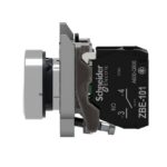 Bouton poussoir blanc affleurant 1NO à vis XB4BA11 – Image 5