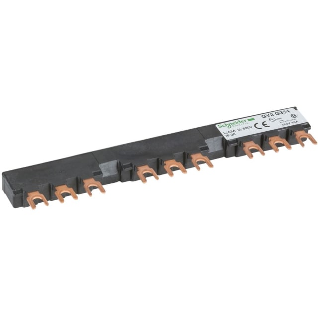 Schneider Automation - Barre tripolaire - 63 A - 3 dérivations - pas 54 mm - GV2G354