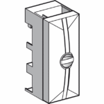 Borne tripolaire sur platine avec capot, configuration visible, vue complémentaire 1