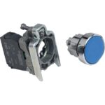 Bouton-poussoir bleu affleurant Ø22 1F, IP66, vue complémentaire 1