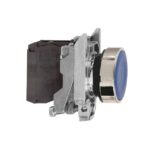 Bouton-poussoir bleu affleurant Ø22 1F, IP66, vue complémentaire 2