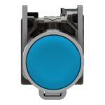 Bouton-poussoir bleu affleurant Ø22 1F, IP66, vue complémentaire 3
