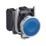 Bouton-poussoir bleu affleurant Ø22 1F, IP66, vue complémentaire 7