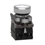 Bouton-poussoir lumineux blanc affleurant 24 V XB4BW31B5 – Image 4