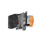 Bouton-poussoir lumineux jaune affleurant Ø22 24V, IP66, vue complémentaire 6