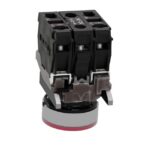 Bouton poussoir lumineux rouge affleurant Ø22 24V 1O+1F, configuration visible, vue complémentaire 3
