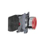 Bouton poussoir lumineux rouge affleurant Ø22 24V 1O+1F, configuration visible, vue complémentaire 7
