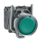 Bouton-poussoir lumineux vert affleurant 22 mm XB4BW33M5 – Image 2