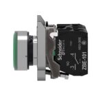 Bouton-poussoir lumineux vert affleurant 24V XB4BW33B5 – Image 3