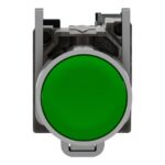Bouton-poussoir vert affleurant Ø22 1F impulsion XB4BA31 – Image 2