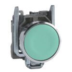 Bouton-poussoir vert affleurant Ø22 1F impulsion XB4BA31 – Image 6