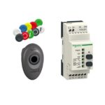 Bouton poussoir sans fil sans pile avec récepteur, configuration visible, vue complémentaire 1
