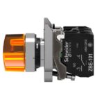 Bouton tournant lumineux jaune 2 positions 24V XB4BK125B5 – Image 4