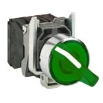 Bouton tournant lumineux vert 2 positions 240V, IP66, vue complémentaire 1