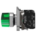 Bouton tournant lumineux vert 2 positions 240V, IP66, vue complémentaire 3
