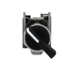 Bouton tournant à crosse noir 2 positions Ø22 1F XB4BJ21 – Image 2