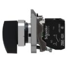 Bouton tournant à crosse noir 2 positions Ø22 1F XB4BJ21 – Image 5