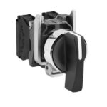 Bouton sélecteur noir à crosse 3 positions Ø22 XB4BJ33 – Image 2