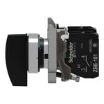 Bouton sélecteur noir à crosse 3 positions Ø22 XB4BJ33 – Image 6