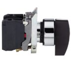 Bouton tournant noir à crosse 3 positions 2F, IP67/IP69K, vue complémentaire 2