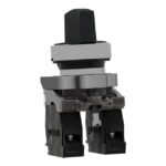 Bouton tournant noir à manette 3 positions 2F, IP67/IP69K, vue complémentaire 2