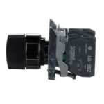 Bouton tournant noir à manette 3 positions 2F, IP67/IP69K, vue complémentaire 5