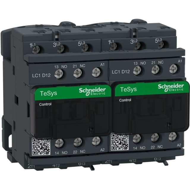 Schneider Automation - Contacteur inverseur 12A AC-3 - 3P 1NO 1NC - 110V AC 50...60Hz - LC2D12F7