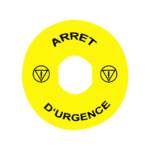 Étiquette arrêt d’urgence jaune 60 mm, vue complémentaire 7