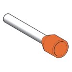 Embout de câblage long 4 mm² orange, en cuivre, vue complémentaire 1