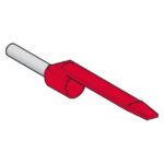 Embout de câblage avec porte-repère 1 mm² rouge, configuration visible, vue complémentaire 1