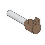 Embout de câblage long 10 mm² brun, en cuivre, vue complémentaire 1