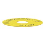Étiquette arrêt d'urgence jaune Ø90 mm ZBY8330 – Image 7