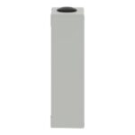 Boîtier métal vide gris 4 trous 22 mm M25, configuration visible, vue complémentaire 2