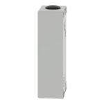 Boîtier métal vide gris 4 trous 22 mm M25, configuration visible, vue complémentaire 4