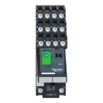 Relais enfichable miniature 24 V CC 6 A 4 RT avec LED, configuration visible, vue complémentaire 1