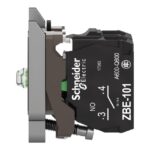 Corps de bouton lumineux Ø22 LED universelle 1F, configuration visible, vue complémentaire 1