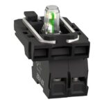 Corps de bouton lumineux Ø22 LED universelle 1F, configuration visible, vue complémentaire 1