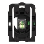 Corps de bouton lumineux Ø22 LED universelle 1F, configuration visible, vue complémentaire 2