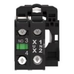 Corps de bouton lumineux Ø22 LED universelle 1F, configuration visible, vue complémentaire 4