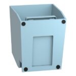 Interrupteur à pied simple avec capot métallique, finition bleu, vue complémentaire 6