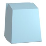 Interrupteur à pied simple avec capot métallique, finition bleu, vue complémentaire 7