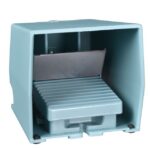 Interrupteur à pied simple avec capot métallique, finition bleu, vue complémentaire 8