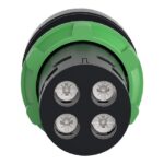 Bouton poussoir à rappel par ressort rouge 1NC, configuration visible, vue complémentaire 3
